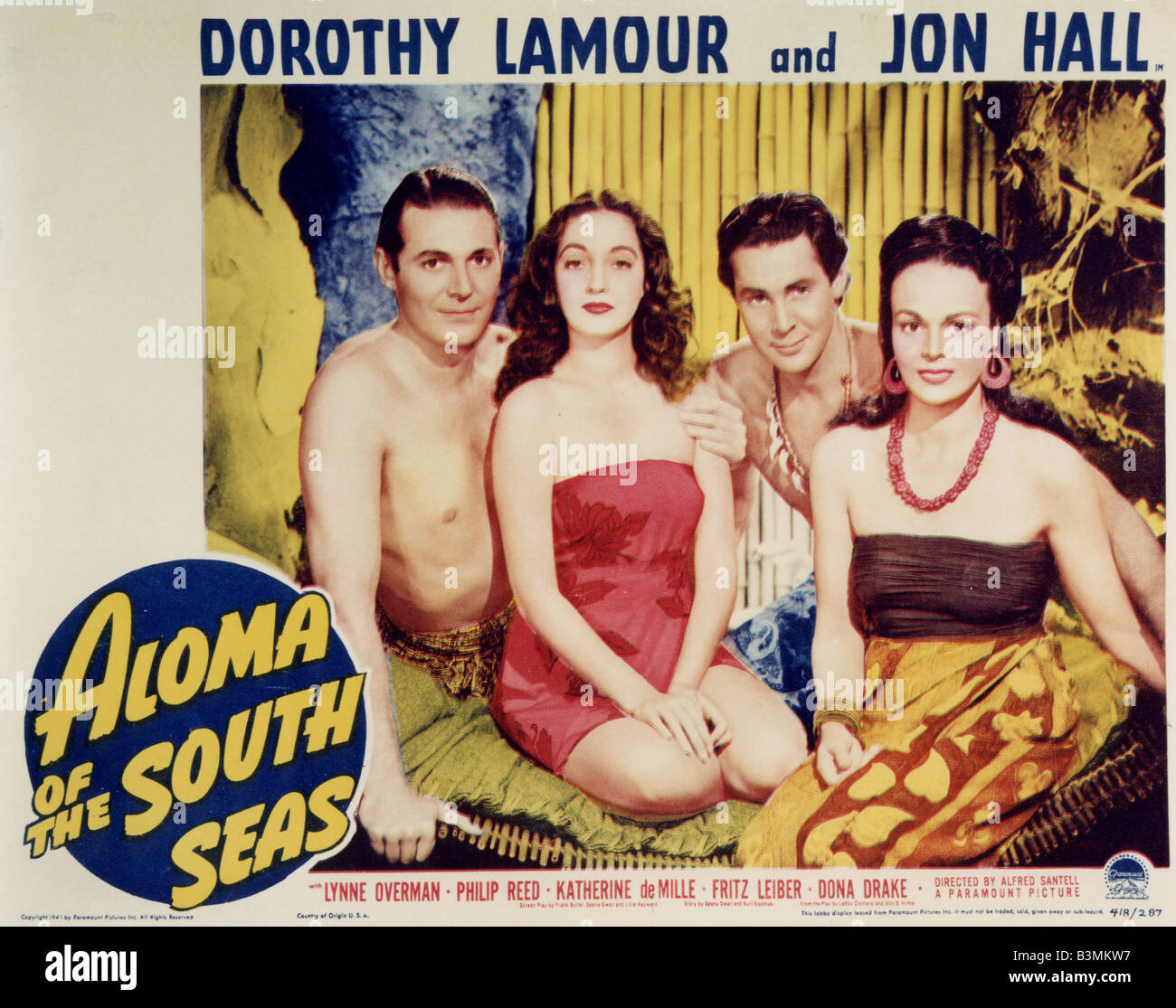 ALOMA OF THE SOUTH SEAS 1941 Paramount Film mit Dorothy Lamour zweiter von links Stockfoto
