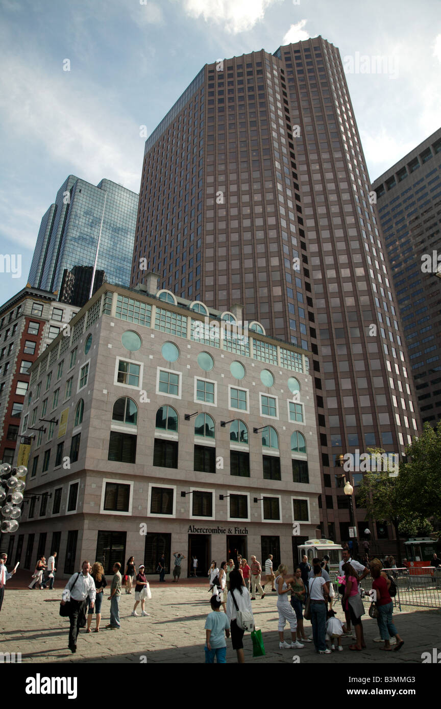 Schuss von 60 State Street in Bostons Finanzviertel Stockfoto