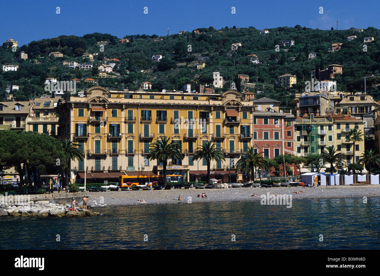 Italien Santa Margherita bunte Santa Margherita an der ligurischen Küste ist ein beliebtes Ziel für Urlauber Stockfoto