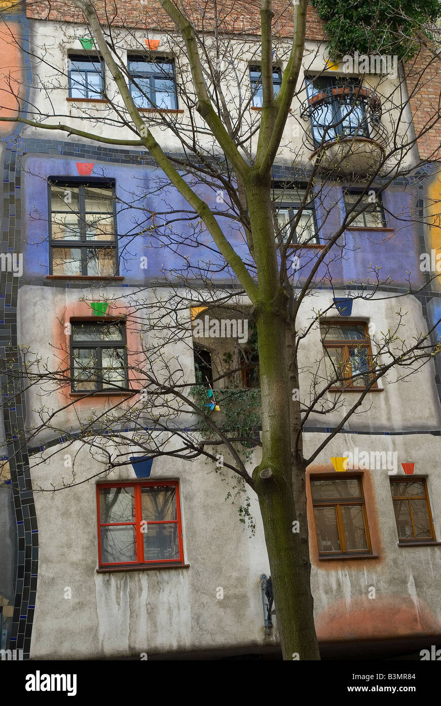 Hundertwasser-Krawinahaus Wien Österreich Stockfoto