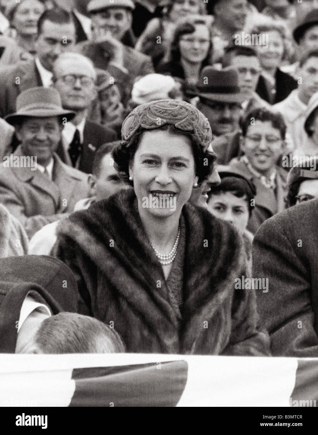 QUEN ELIZABETH II während der königlichen Tour of America im Jahr 1957 Stockfoto