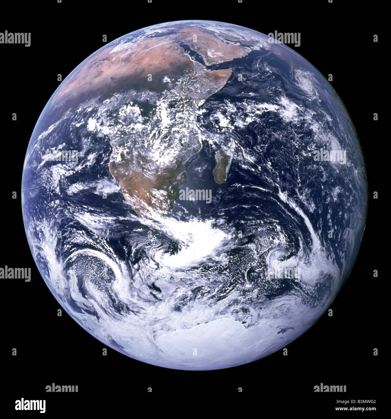Erde, Planetenerde "aus dem Weltraum betrachtet" Stockfoto