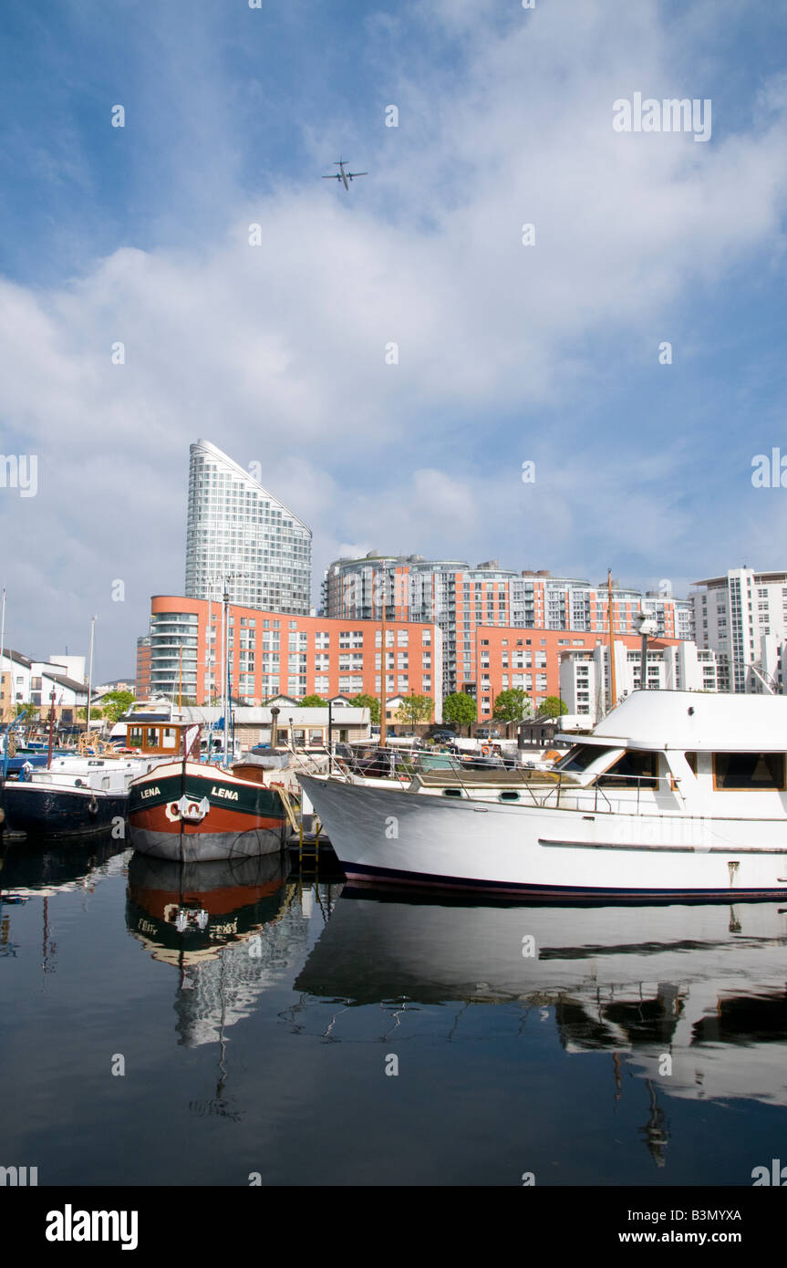 Skyline, der Blick vom Carnary Wharf, London, UK Stockfoto