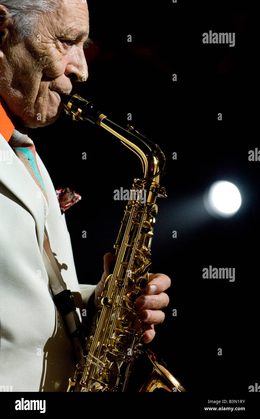 Sir John Dankworth führt Brecon Jazz Festival 2008 Stockfoto