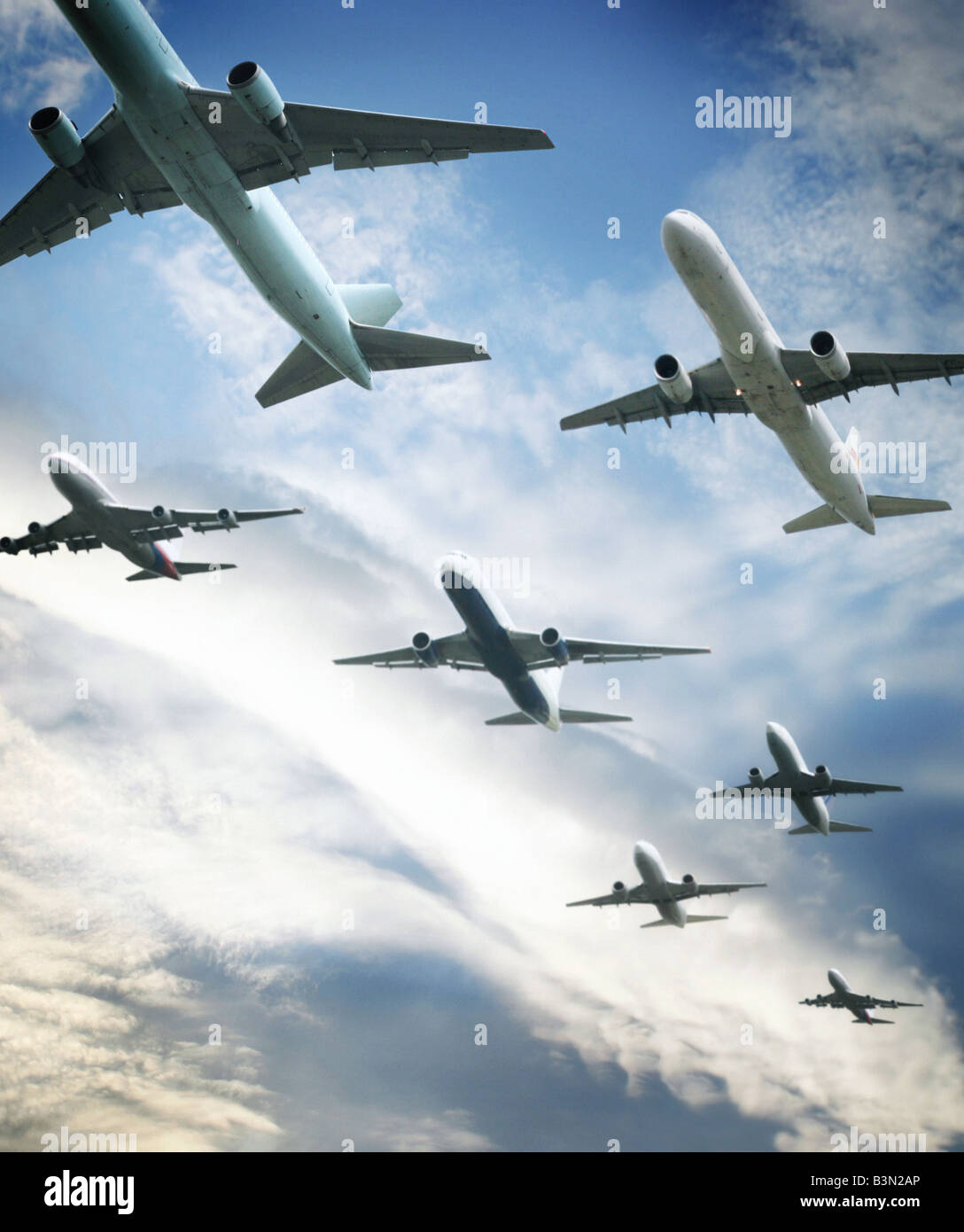 Flugzeuge im Flug Stockfoto