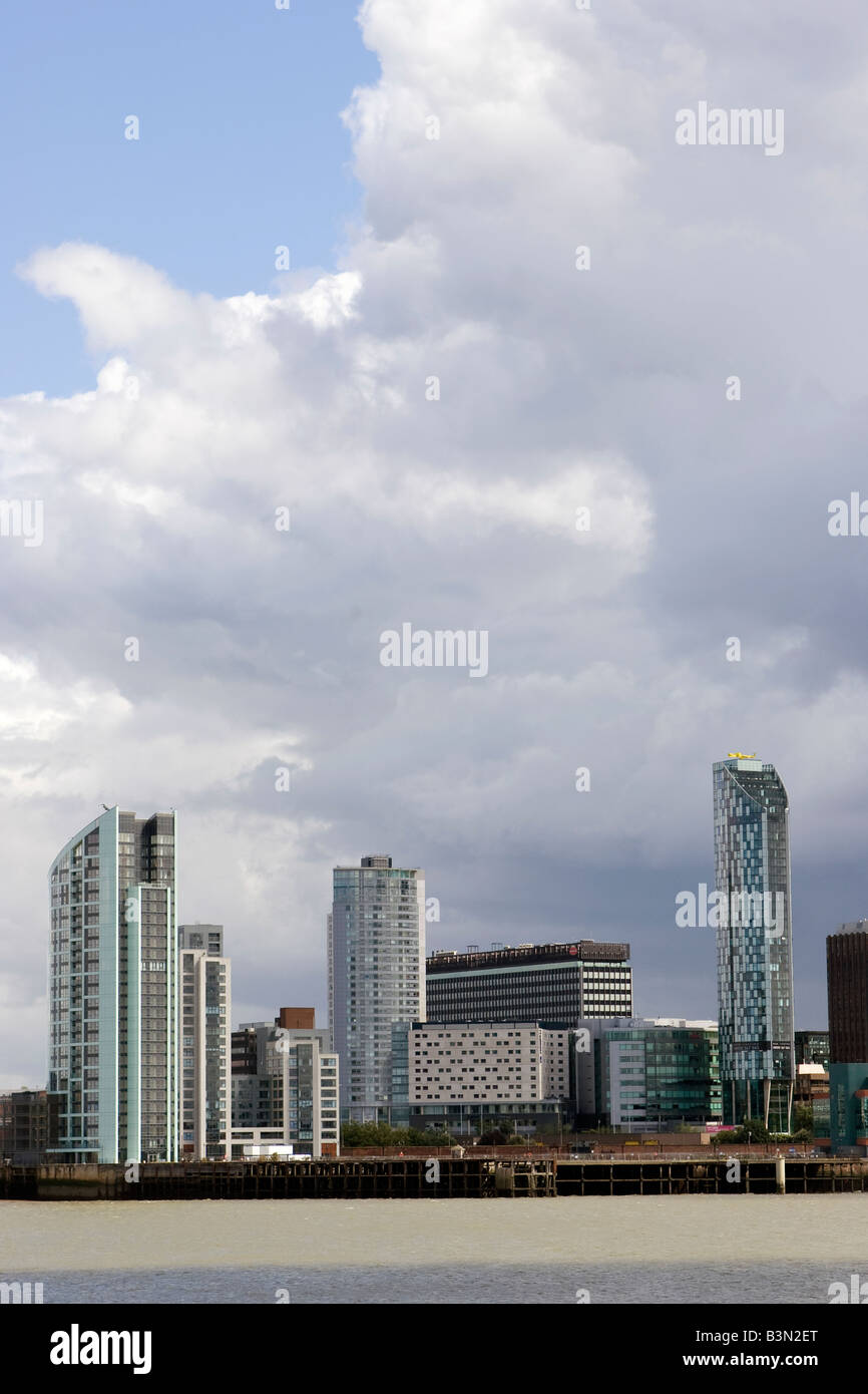 Liverpool City Tower blocks skyline Merseyside Stockfoto