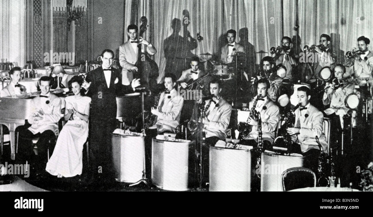 DEL COURTNEY Orchester U.S.-Big-Band der 30er und 40er Jahre Stockfoto