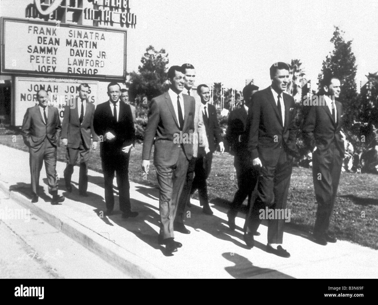 OCEAN'S ELEVEN 1960 Warner/Dorchester Film. Siehe Beschreibung unten für details Stockfoto