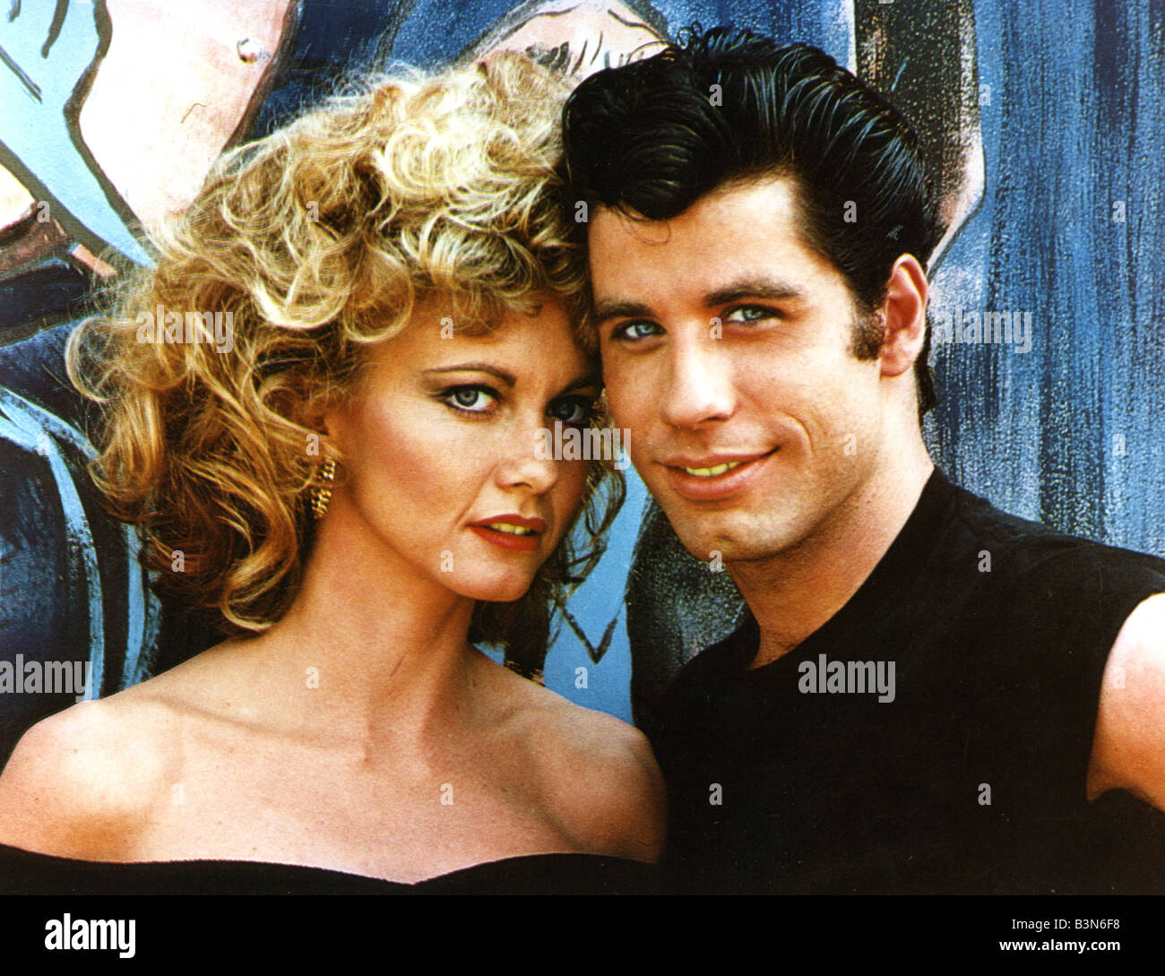 Fetten Sie 1978 Paramount/Robert Stigwood Film mit John Travolta und Olivia Newton-John Stockfoto