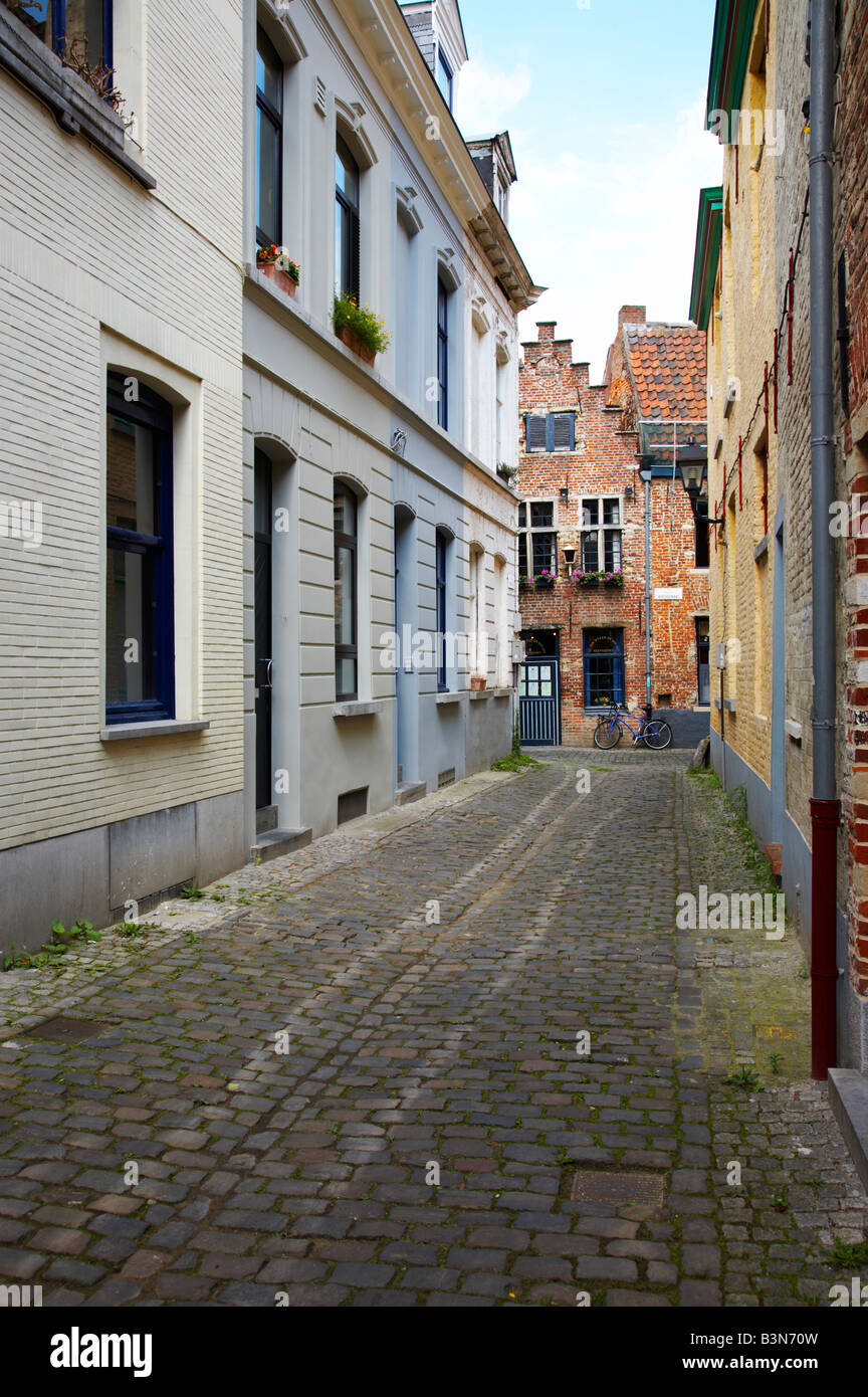 Seitenstraße in Gent, Belgien Stockfoto