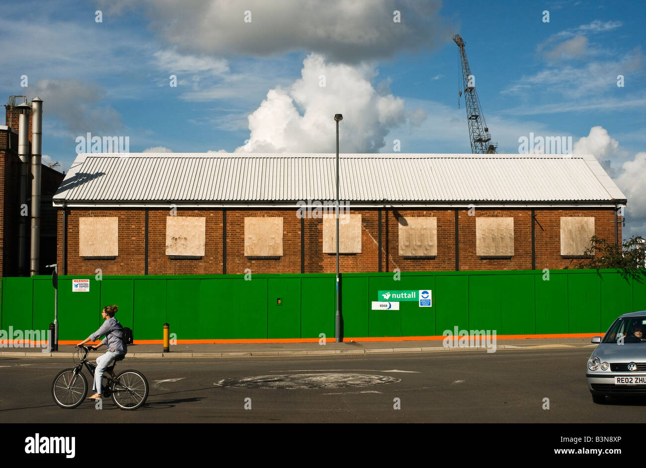 Woolston Riverside Centenary Kai Entwicklung vor Ort. Hampshire, UK, August 2008 Stockfoto