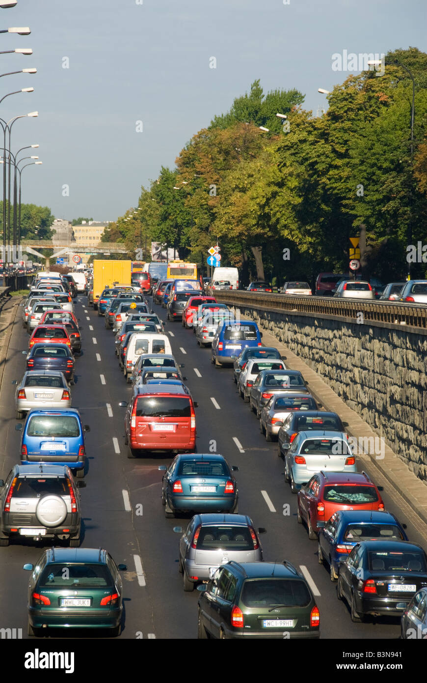 Verkehr-Warschau Stockfoto