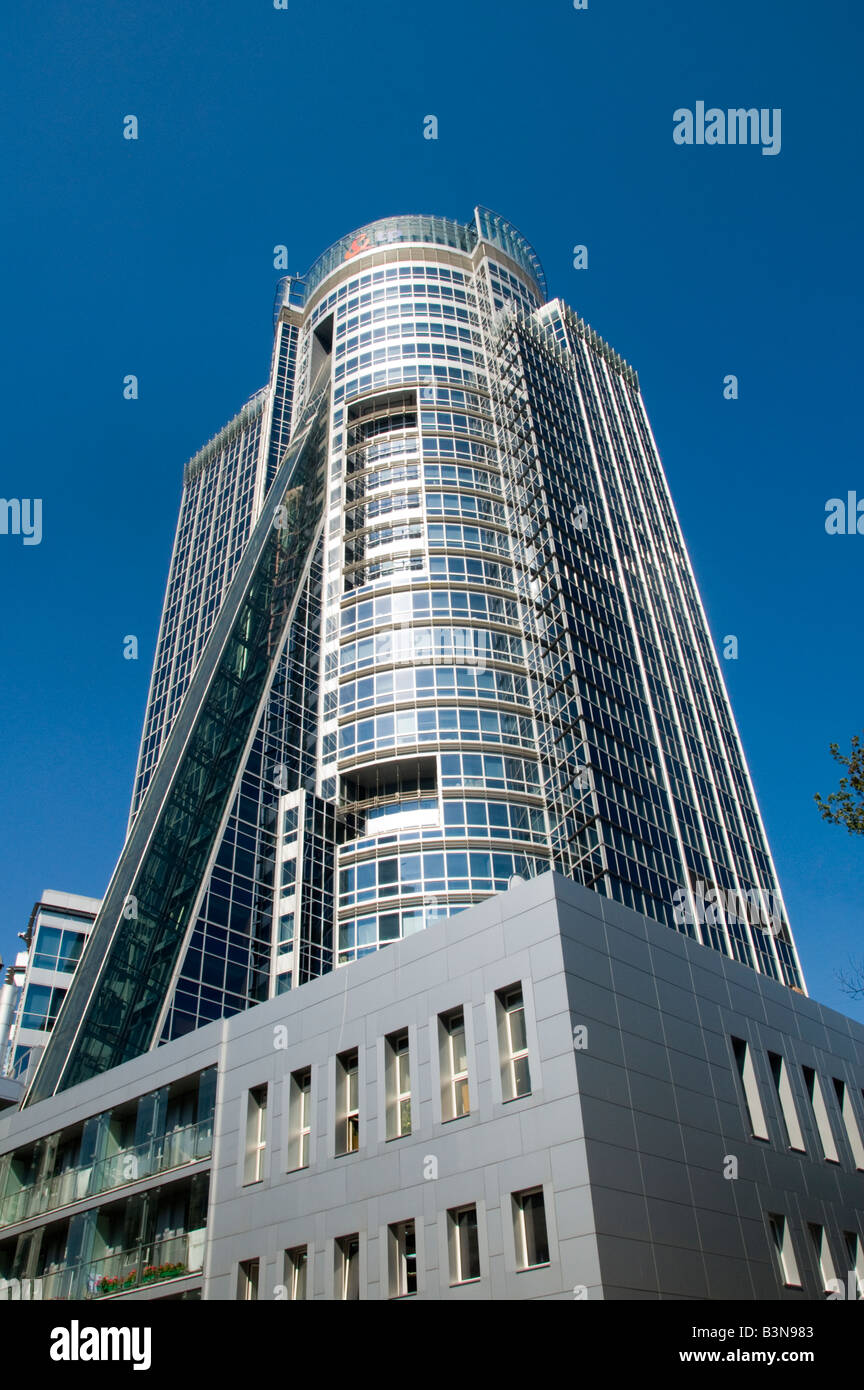 Polnische Telekommunikation Gebäude Warschau Stockfoto