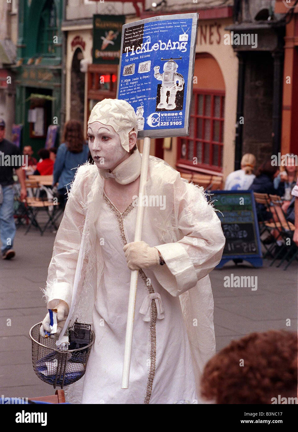 Edinburgh Festival Feature schmerzte Aug 1998 ein weißer Schauspieler Fron Ticklebang Stockfoto