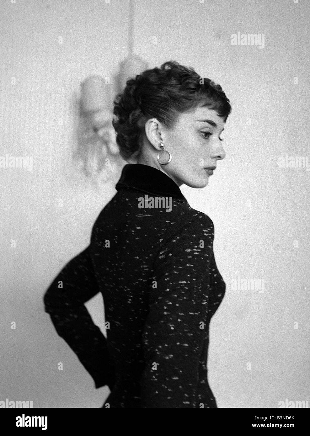 Audrey Hepburn Schauspielerin September 1954 Stockfoto
