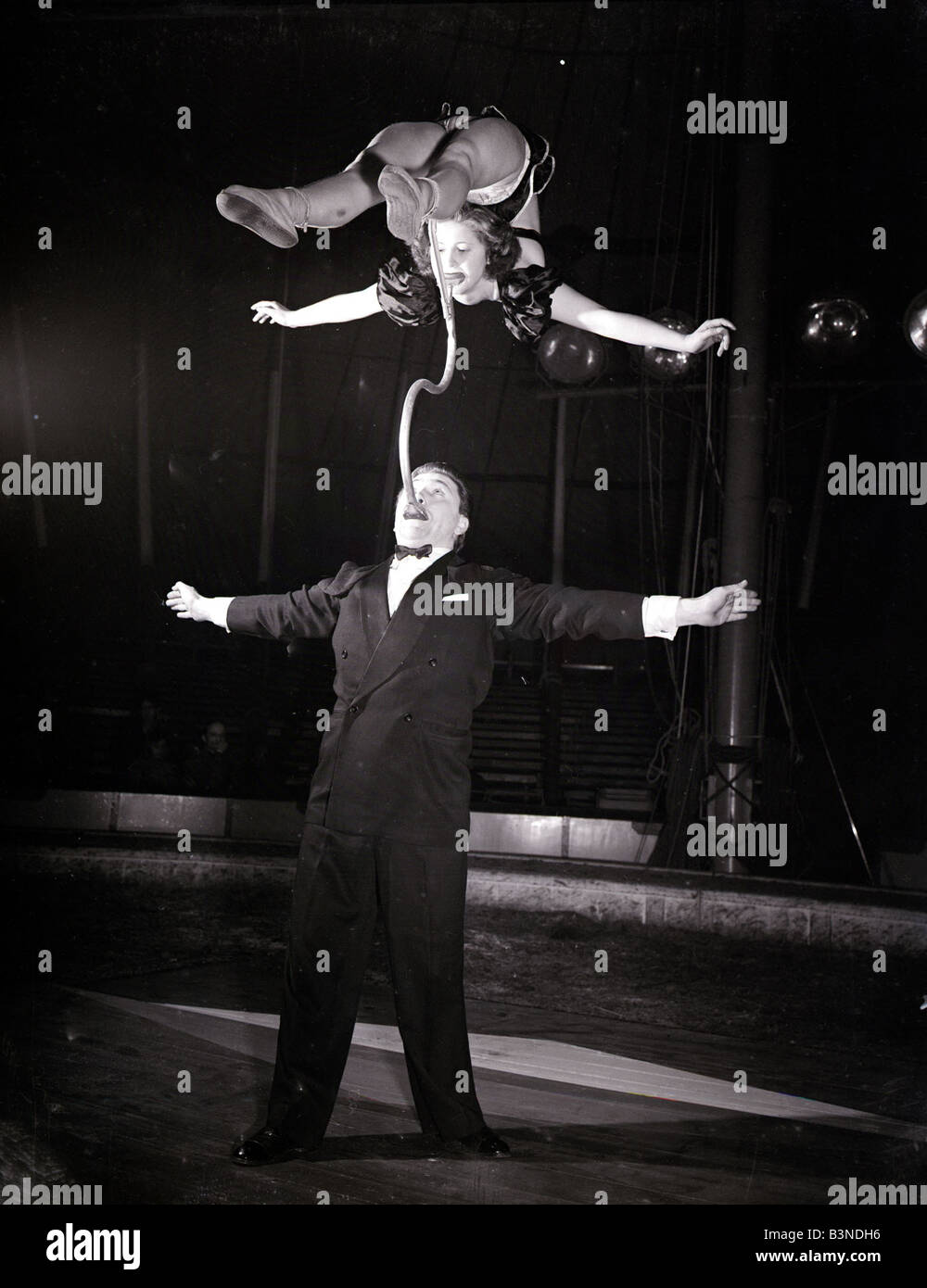 Zirkusnummer The Rohrs März 1953 Stockfoto