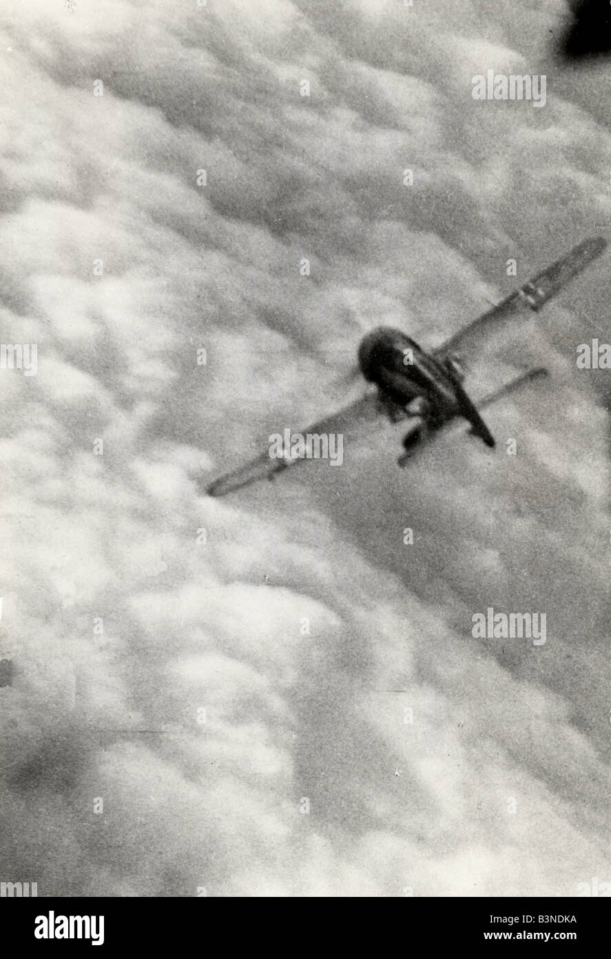 FOCKE-WULF190 - deutsche Jagdflugzeug gefangen in der Gun-Kamera von alliierten Flugzeugen Stockfoto