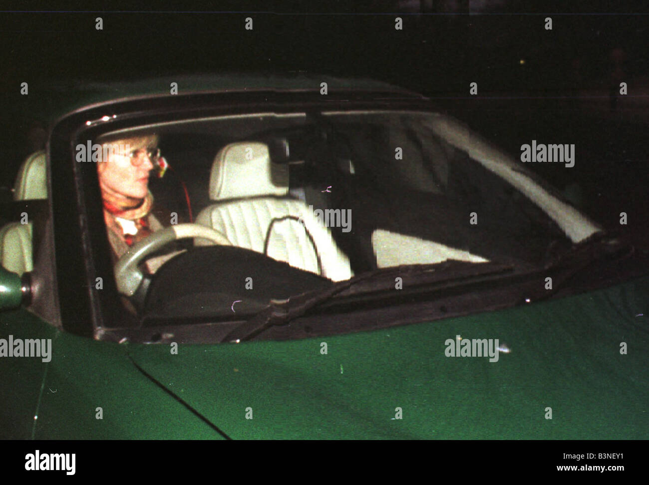 Anthea Turner TV-Moderatorin Auto Januar 1998 nach der Trennung von ihrem Ehemann Peter Powell Stockfoto