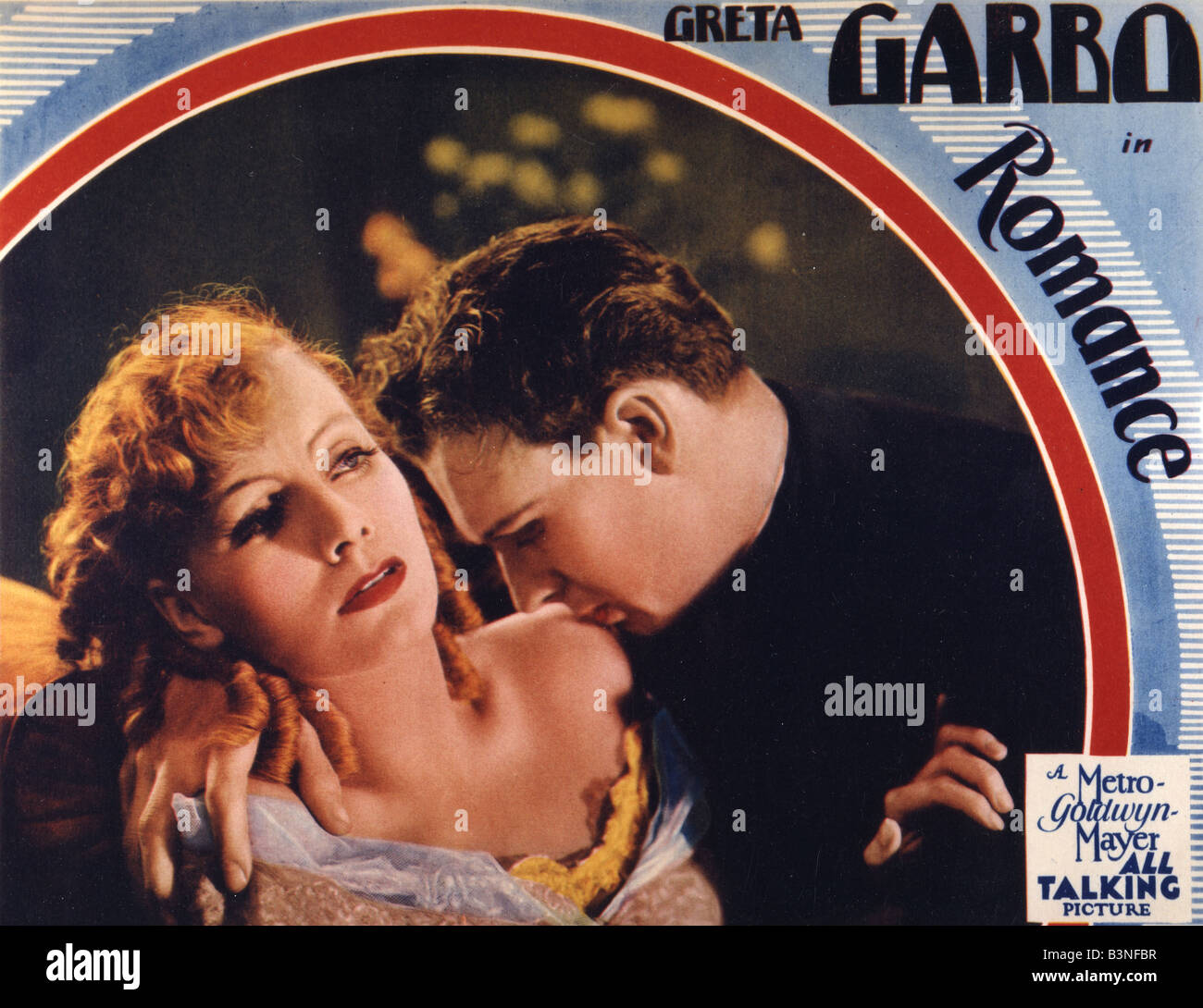 Romantik-1930 MGM Film mit Greta Garbo und Lewis Stone Stockfoto