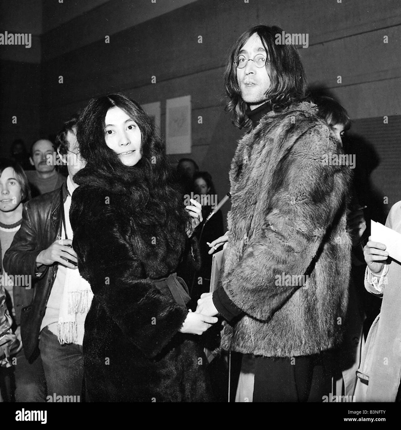 Beatles-Dateien 1969 John Lennon mit Yoko Ono Stockfoto