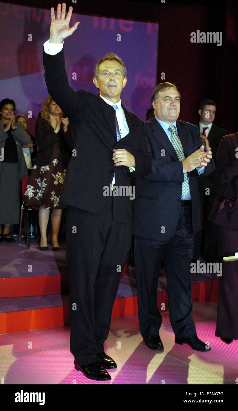 Arbeitskonferenz Partei Tony Blair September 2004 Stockfoto