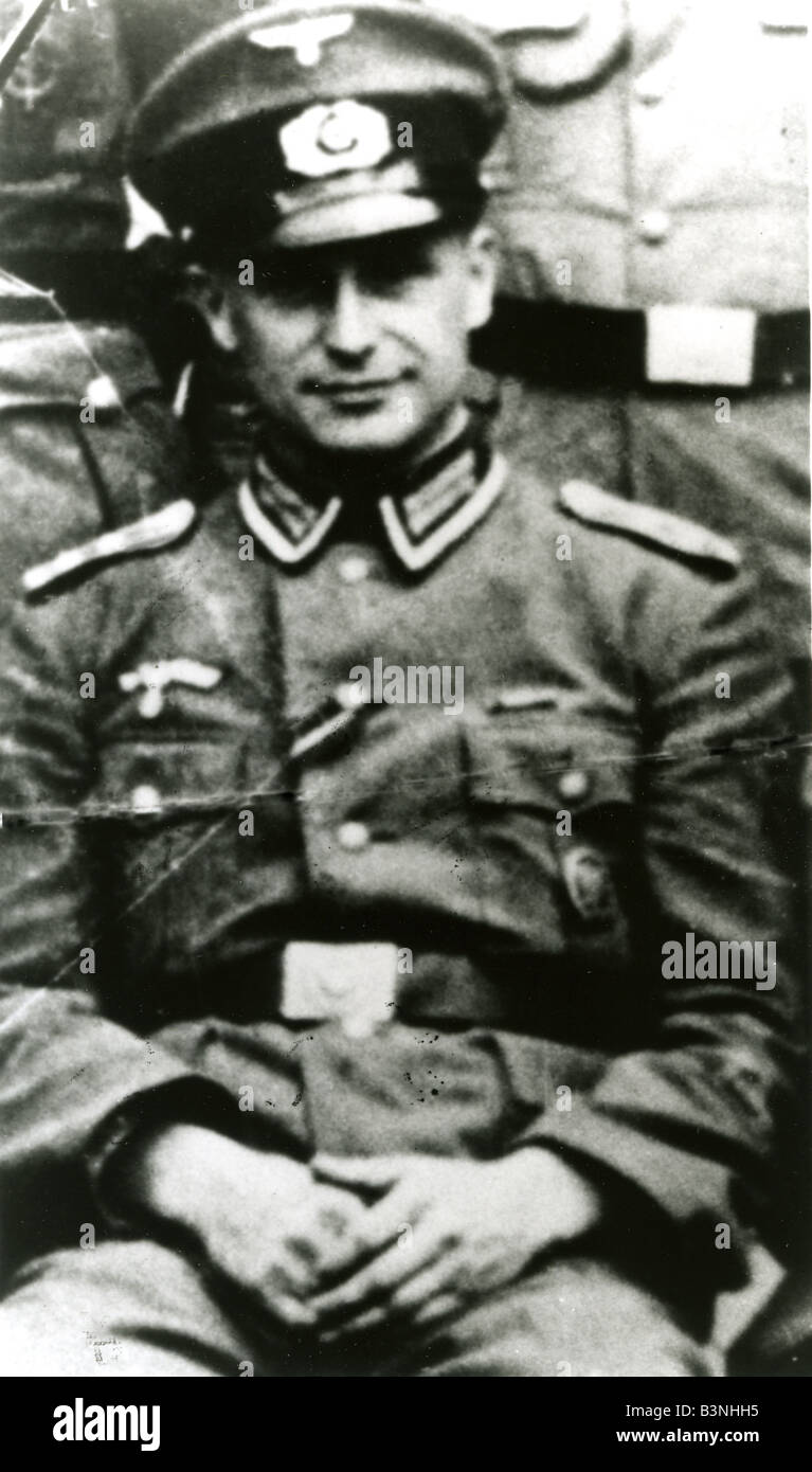 KLAUS BARBIE Nazi-SS-Führer, der Chef der Anti-Widerstand im besetzten Frankreich gesehen war hier als ein SS-Obersturmfuhrer Stockfoto
