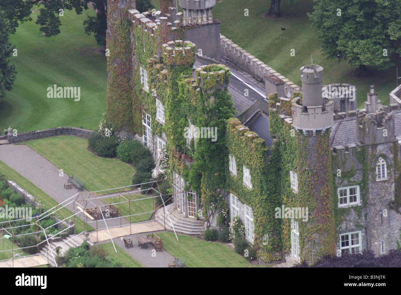 Veranstaltungsort für die Hochzeit von David Beckham und Posh Spice Juni 99 Luttrellstown Castle sind David Beckham und seine Verlobte Victoria, in Dublin zu heiraten Stockfoto