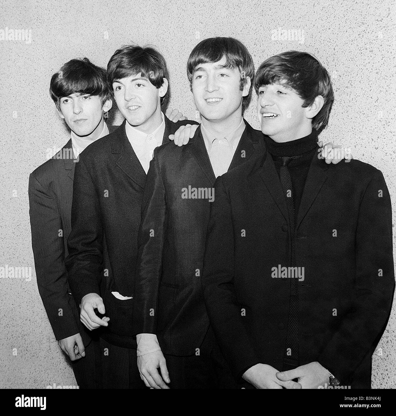 Die Beatles-pop-Gruppe ca. 1963 John Lennon Ringo Starr George Harrison Paul McCartney Stockfoto