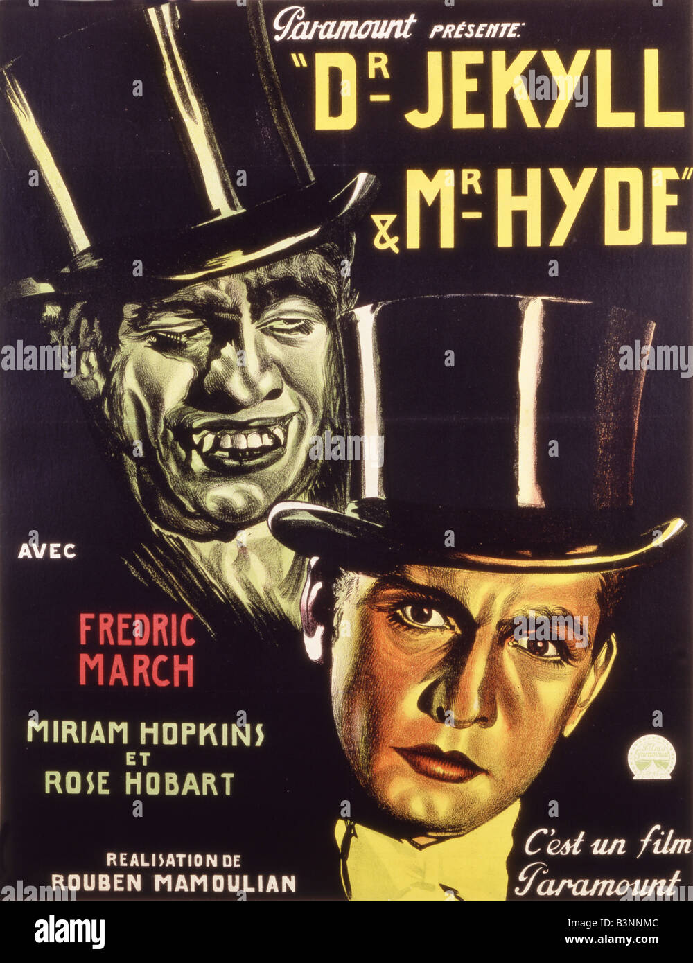 DR JEKYLL & Herr HYDE Poster für Paramount Film 1931 mit Fredric March Stockfoto