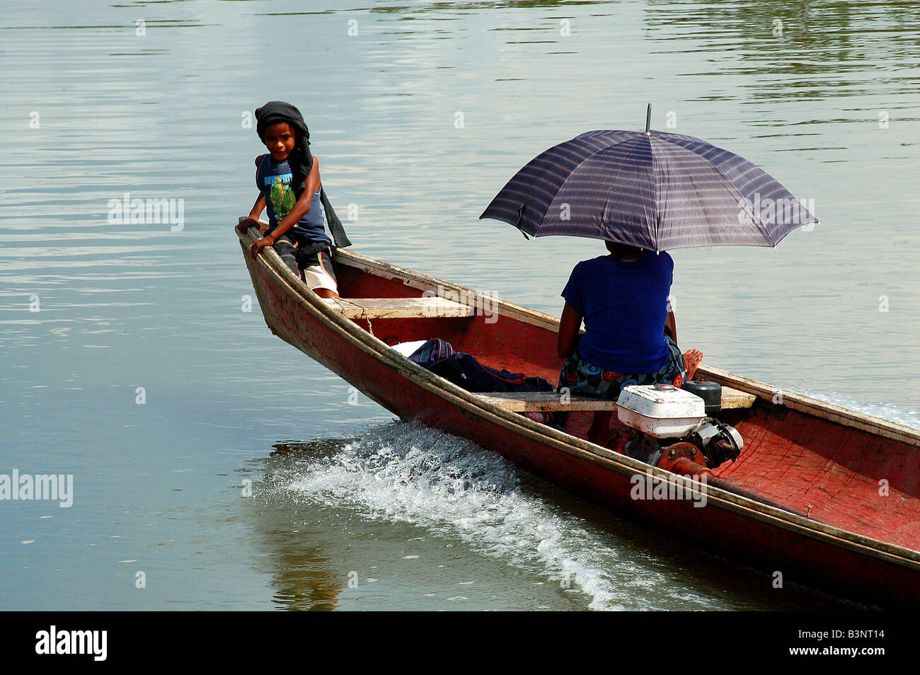 Traditionelle Wat Transport Amazonas, Brasilien. Stockfoto