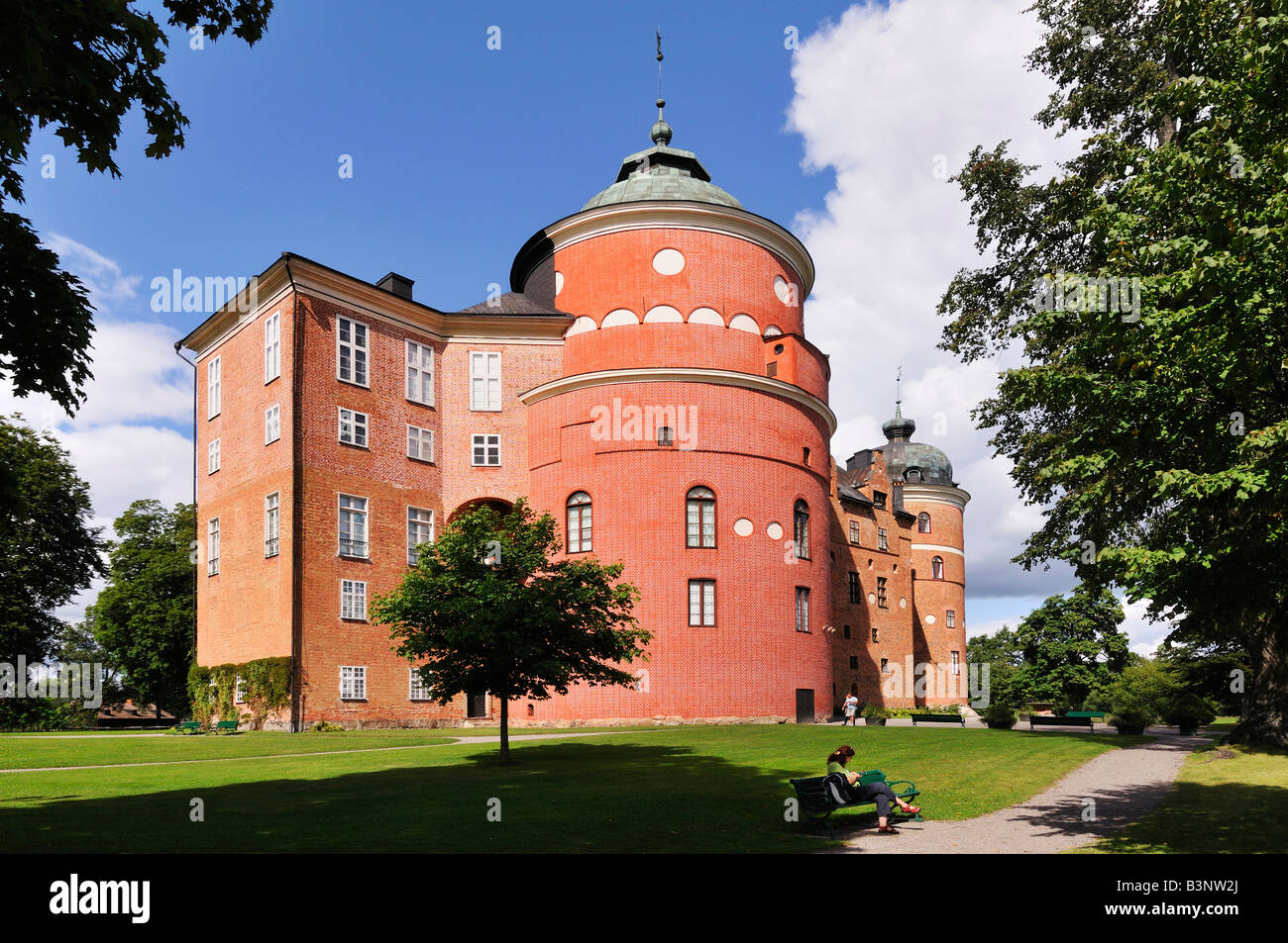 Schloss Gripsholm am Mälarsee in der Nähe von Mariefred Stockholms Lan Sweden August 2008 Stockfoto