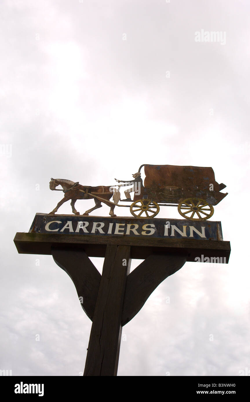 Ein Pub Schild gesehen in Bude Cornwall Großbritannien Stockfoto