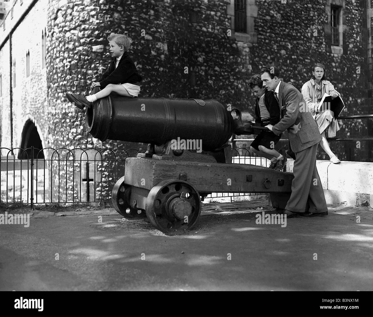 August Bank Holiday Szenen in London August 1953 Stockfoto