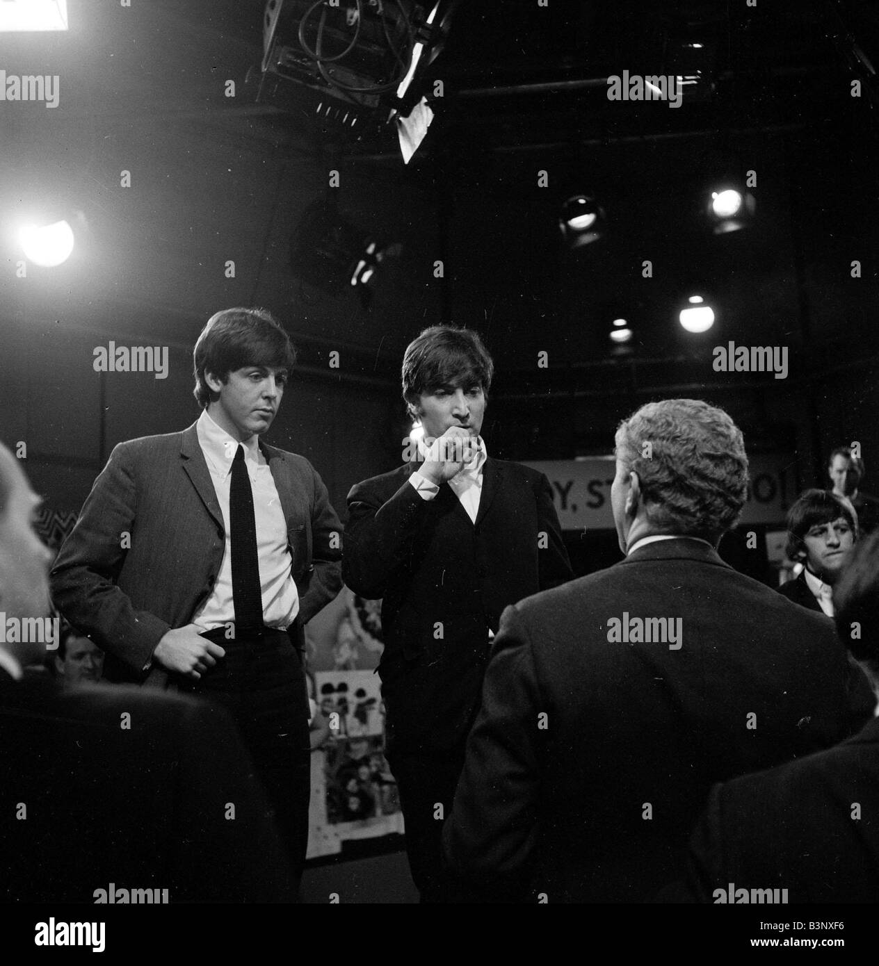 Die Beatles bei Fernsehen Haus Kingsway für einen Auftritt im Fernsehen zeigen Ready Steady Go März 1964 Stockfoto