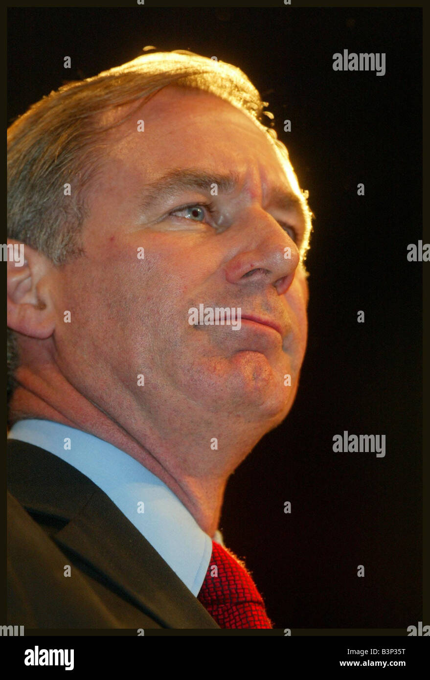 Secretary Of State for Defence Geoff Hoon Rede an den Labour-Parteitag in Bournemouth Oktober 2003 Stockfoto