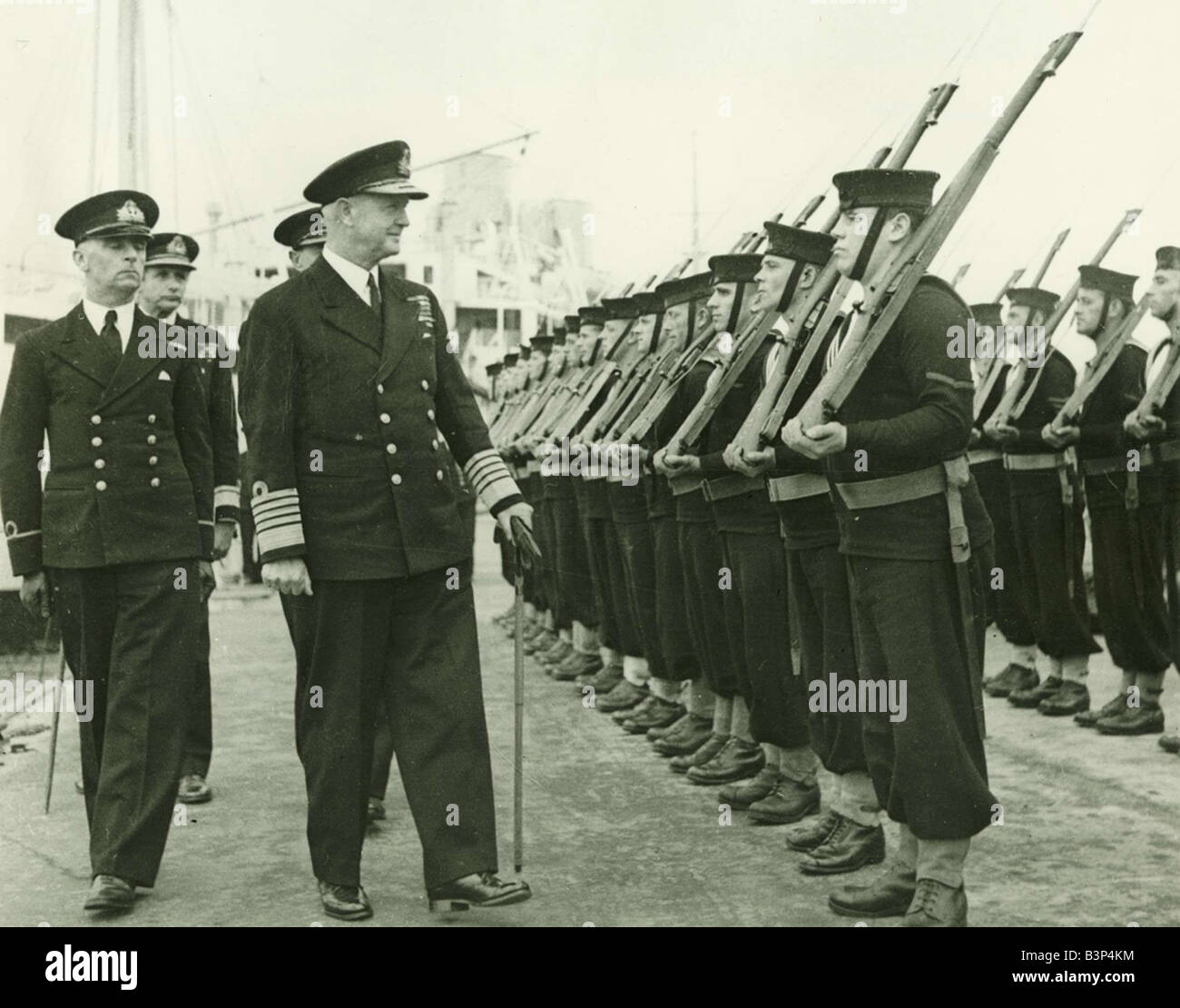 Admiral der Flotte Herr Cunningham besucht Kiel Marine Hauptquartier in Deutschland Stockfoto