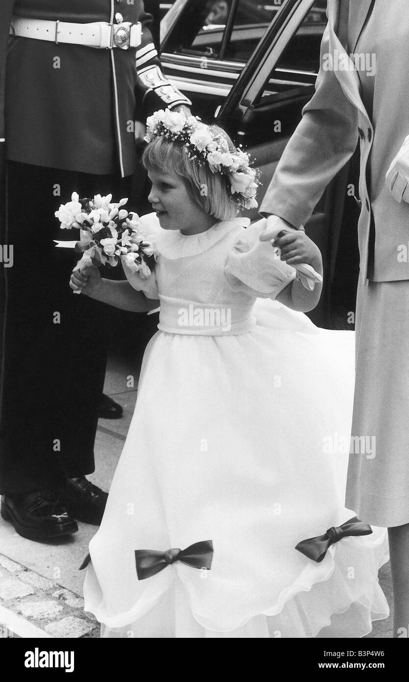 Zara Phillips mit vier Jahren als Bräute Dienstmädchen Datum unbekannt Stockfoto