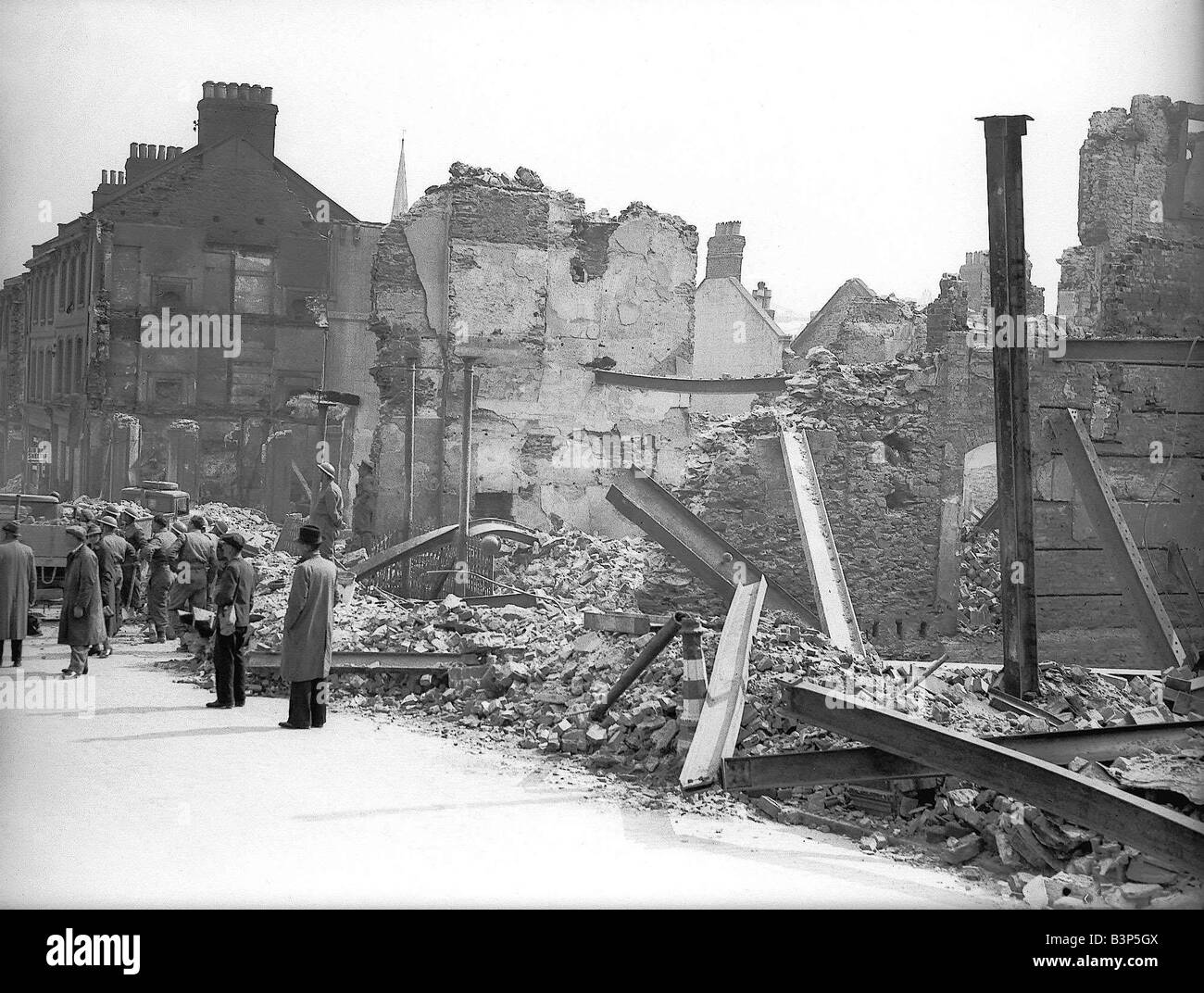 WW2 Bombe Beschädigung Plymouth Stockfoto