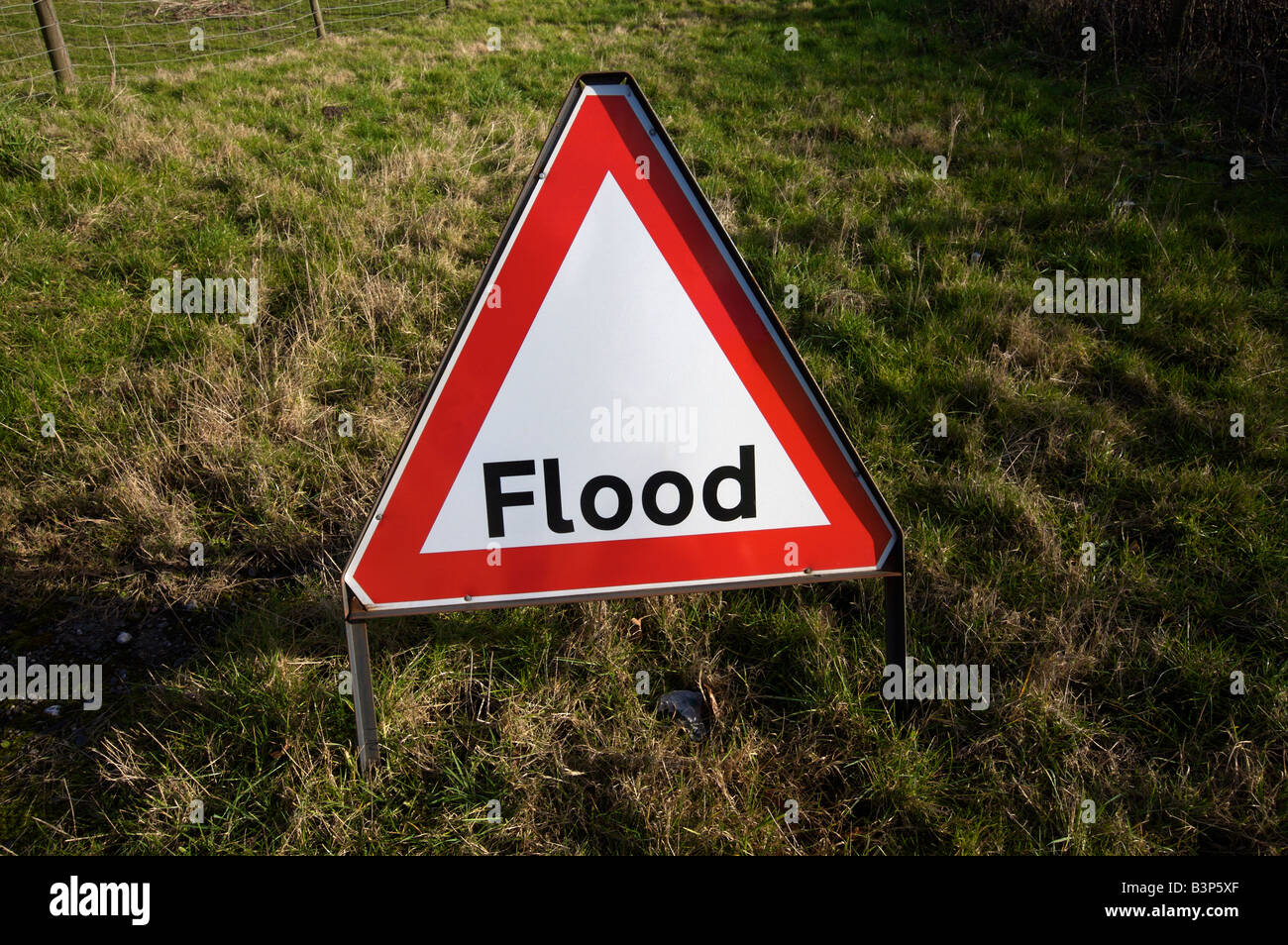 Flut-Zeichen Stockfoto