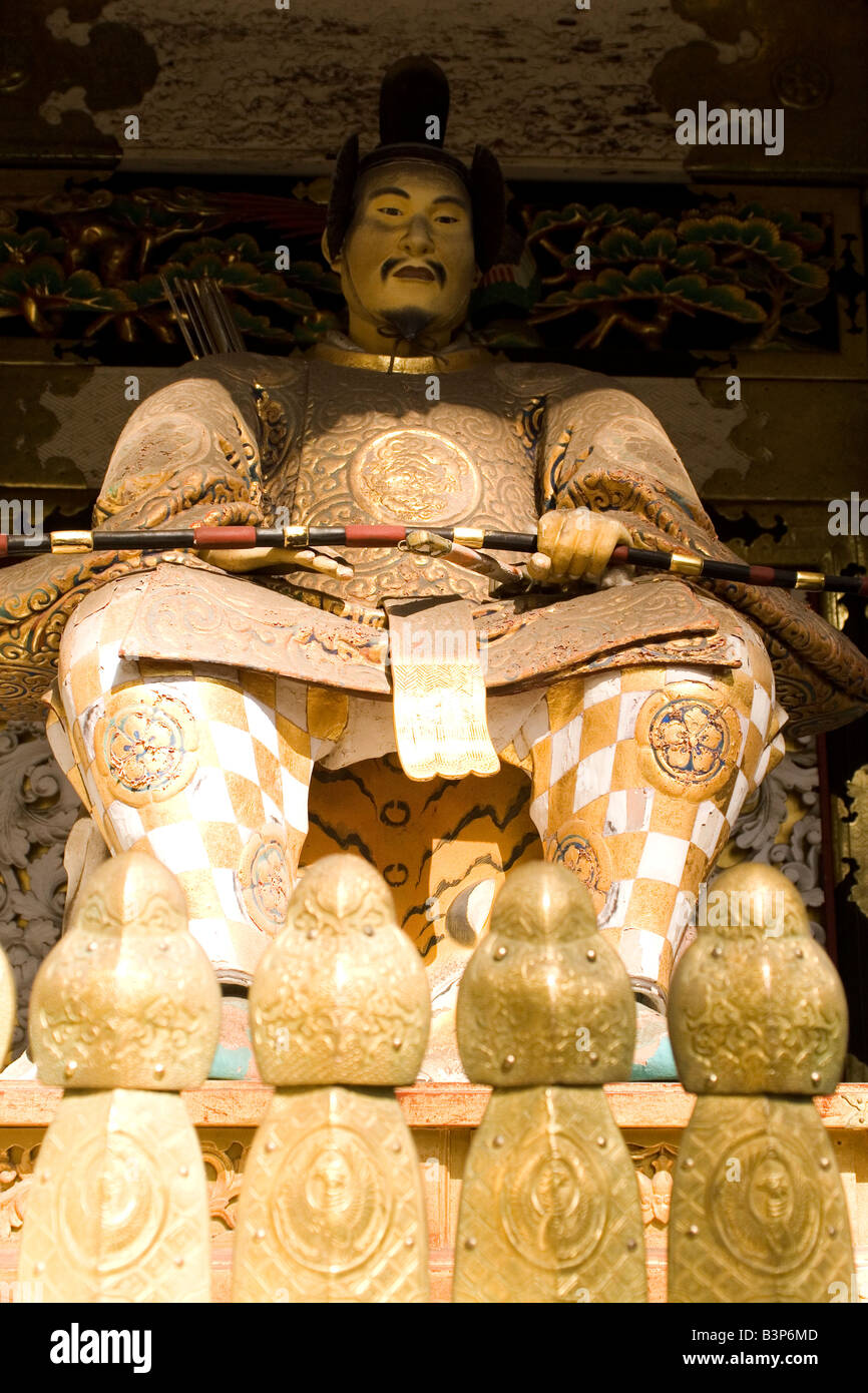 Die sitzende Figur des Shogun Tokugawa Ieyasu in Nikko, Japan. Ieyasu ist der Shogun des Blockbuster-Romans von James Clavell. Stockfoto