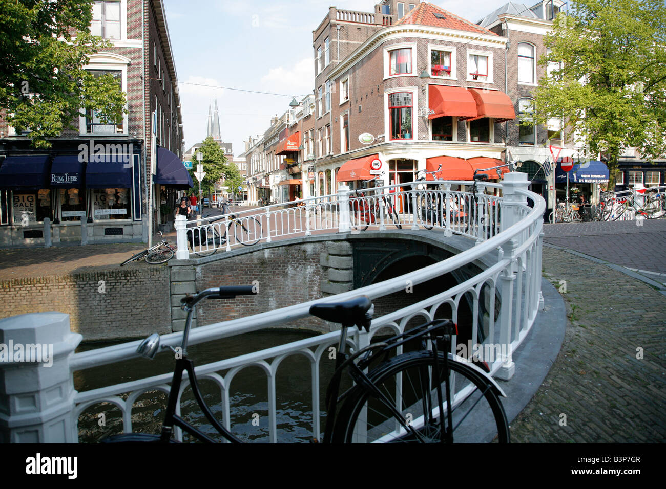Kanal, Delft, Niederlande Stockfoto