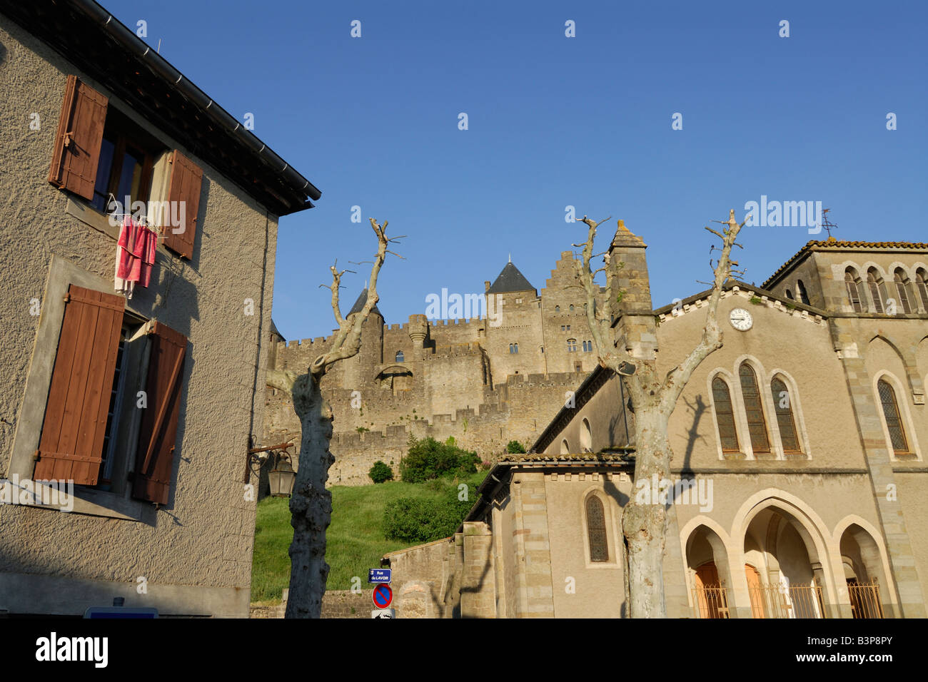 Mittelalterlichen Stadt Carcassonne in Frankreich Stockfoto