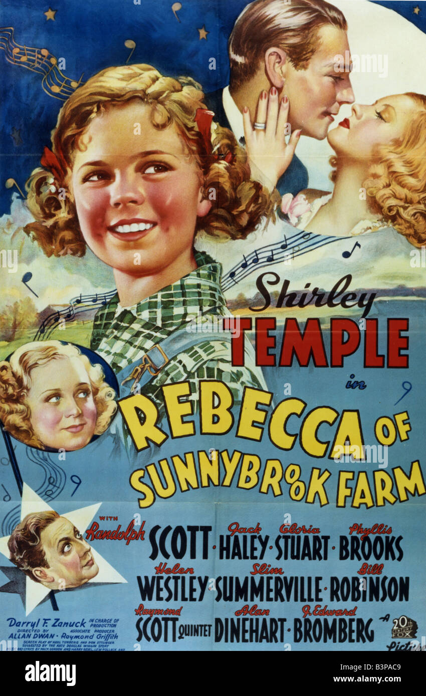 REBECCA OF SUNNYBROOK FARM Poster für 1938 TCF film mit Shirley Temple Stockfoto