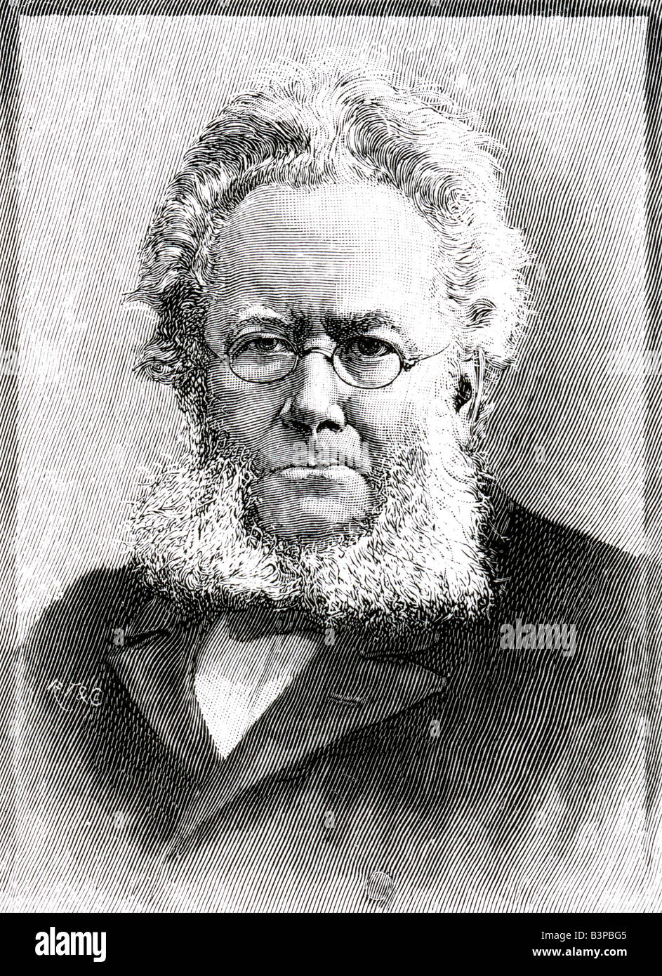 HENRIK IBSEN norwegischer Dramatiker 1828 bis 1906 Stockfoto
