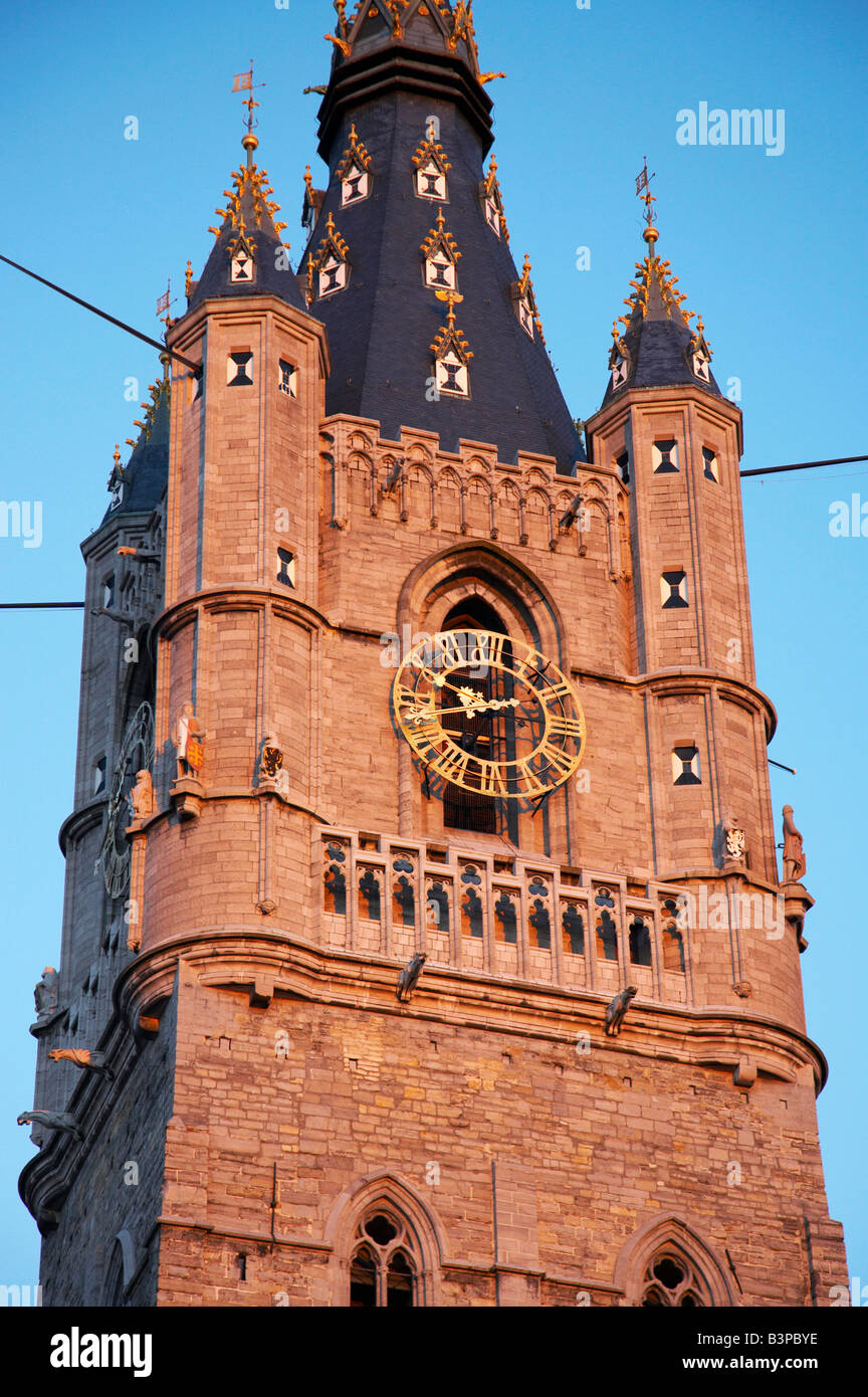 Der Glockenturm im Stadtzentrum von Ghent Stockfoto