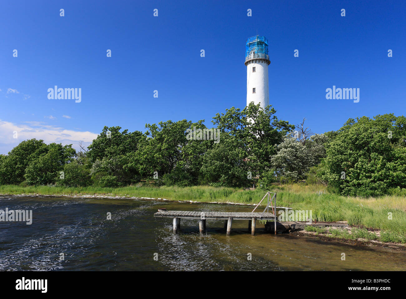 Langer Erik Lighthouse auf Oelands nördlichste Landzunge, Oeland, Kalmar Grafschaft, Schweden, Skandinavien, Europa Stockfoto