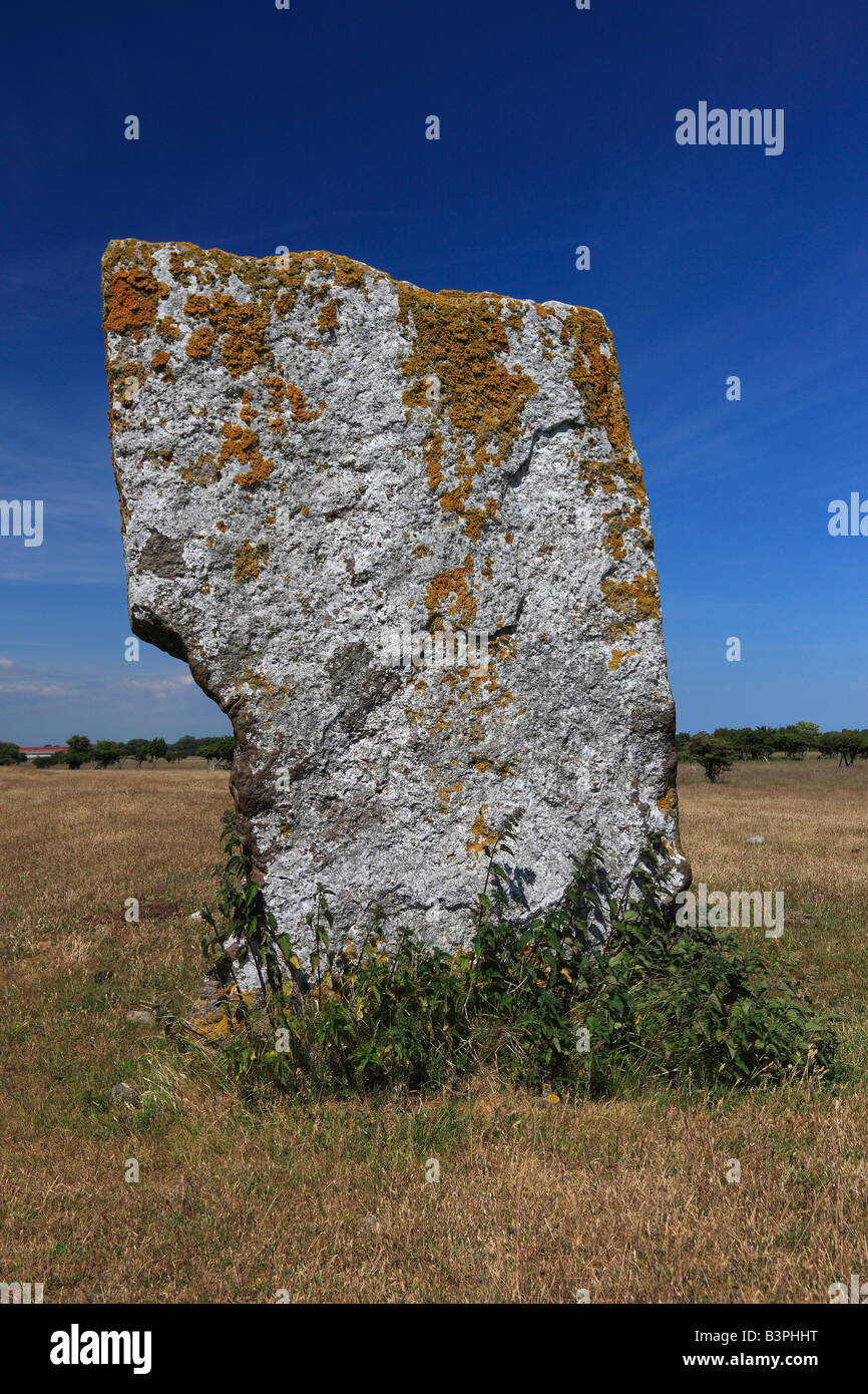 Eisenzeit Grabstätte in der Nähe von Ottenby, Oeland, Kalmar Grafschaft, Schweden, Skandinavien, Europa Stockfoto