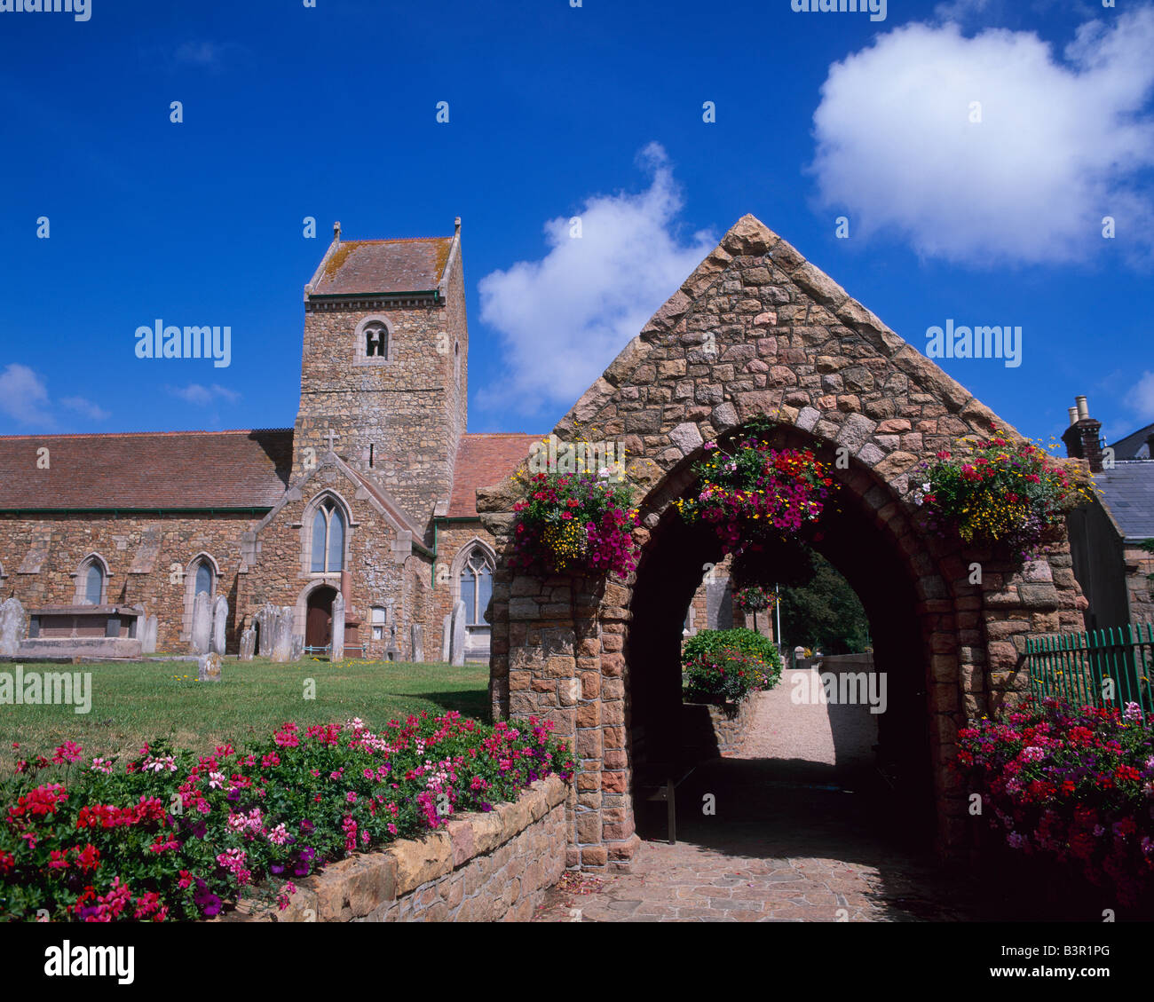 Pfarrkirche St. Lawrence, Jersey Stockfoto