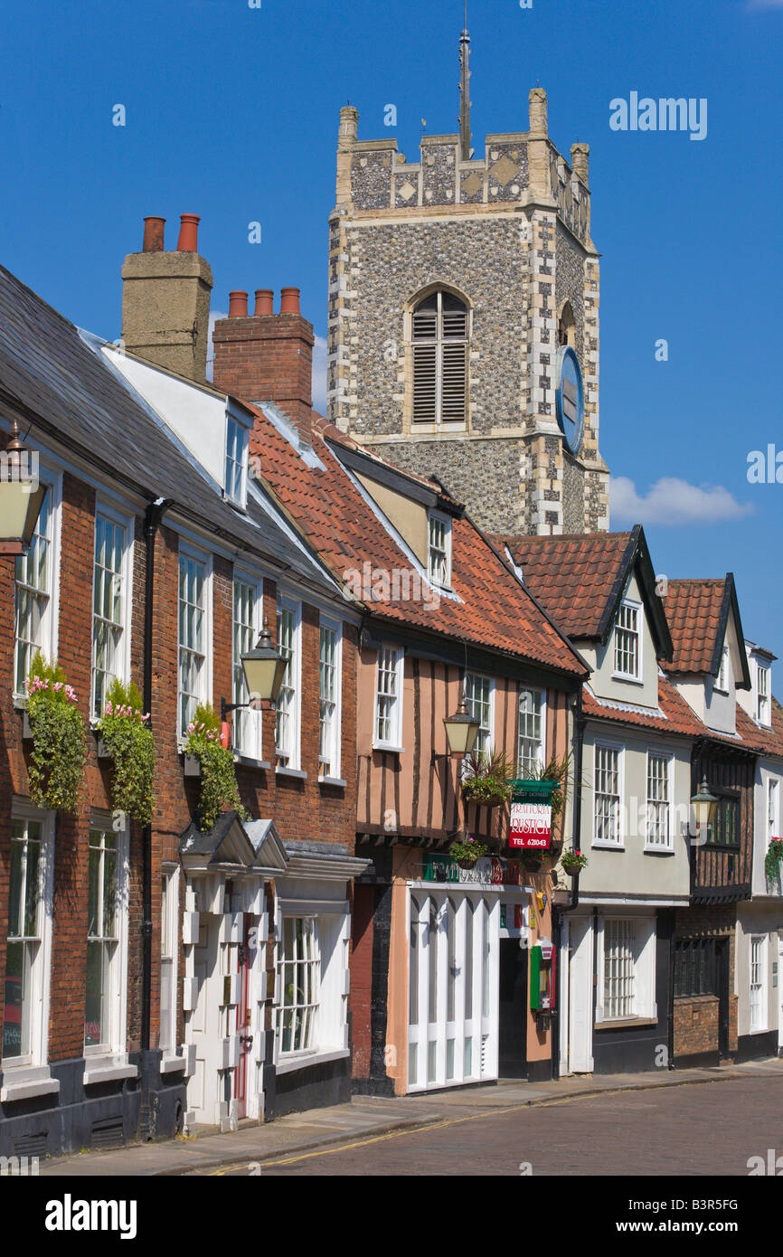 Reihenhäuser, Princes St, Norwich, Norfolk, England Stockfoto