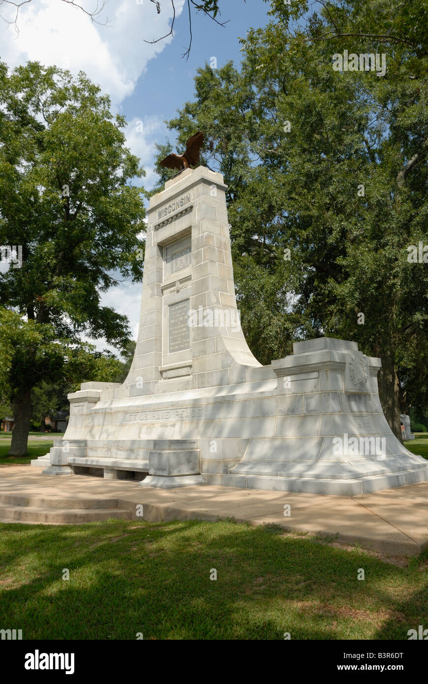 Das Wisconsin-Denkmal am Andersonville, GA Stockfoto